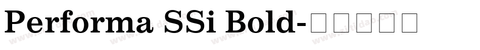 Performa SSi Bold字体转换